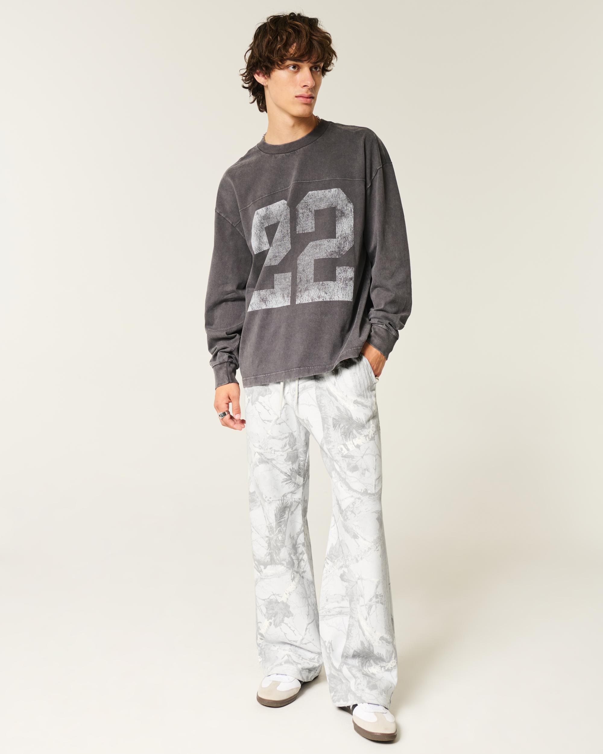 Applique Graphic Bootcut Sweatpants Product Image