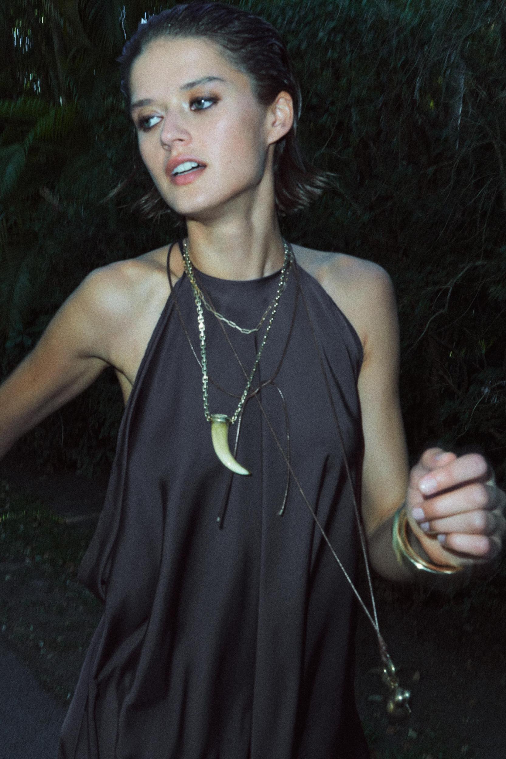 SATIN EFFECT DRESS ZW COLLECTION Product Image