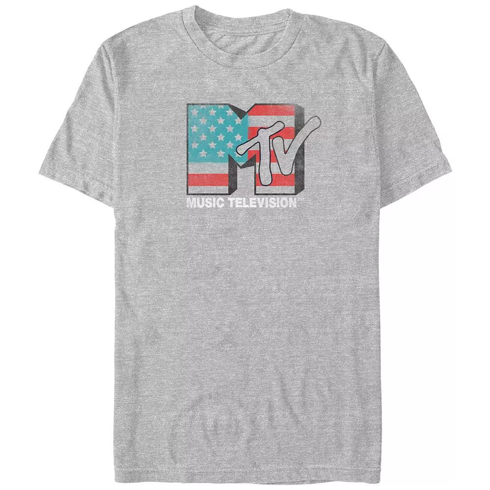 Big & Tall MTV USA Flag Print Bow Graphic Tee, Men's,  Product Image