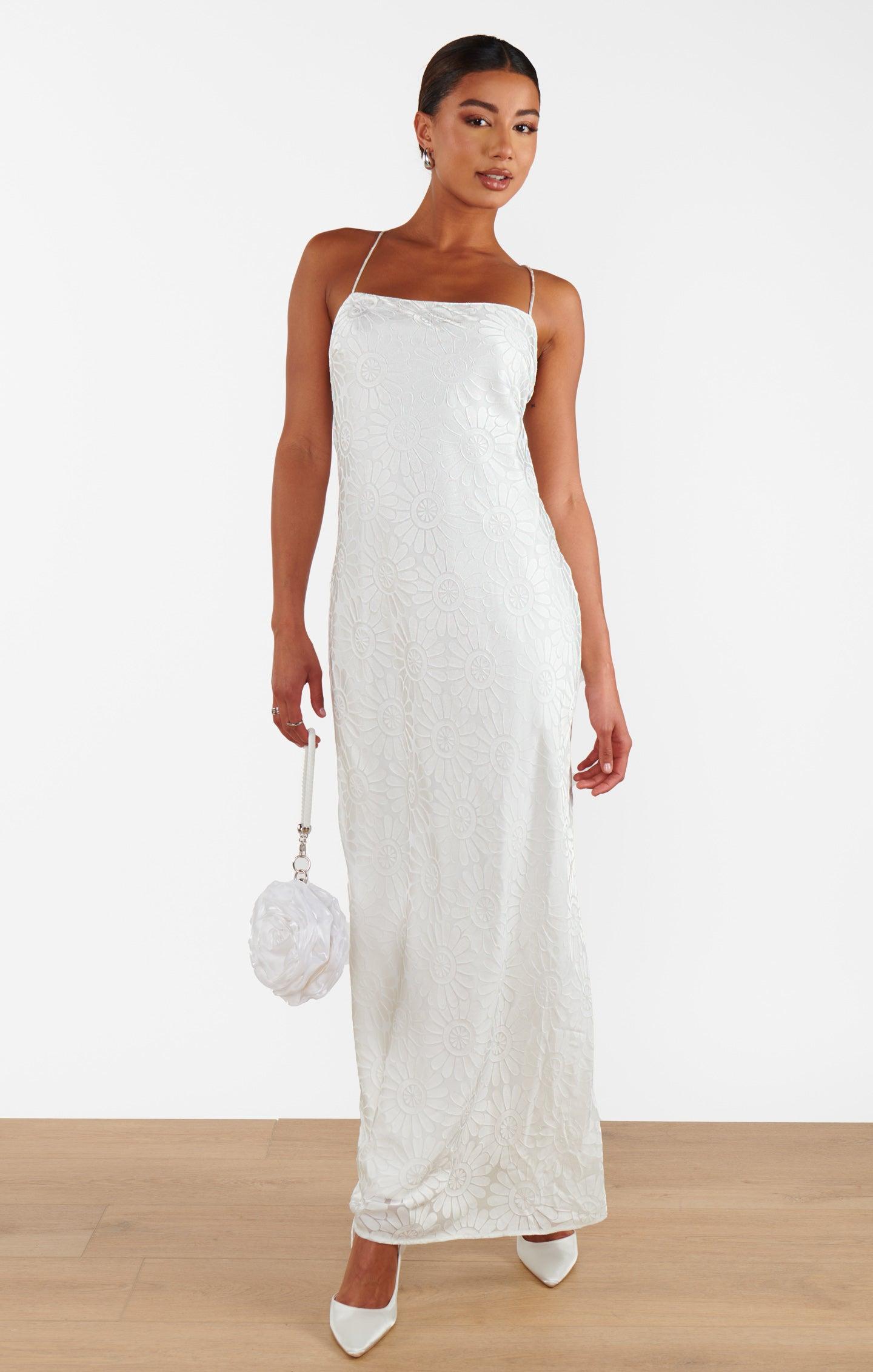 Dani Slip Dress ~ White Daisy Burnout Product Image