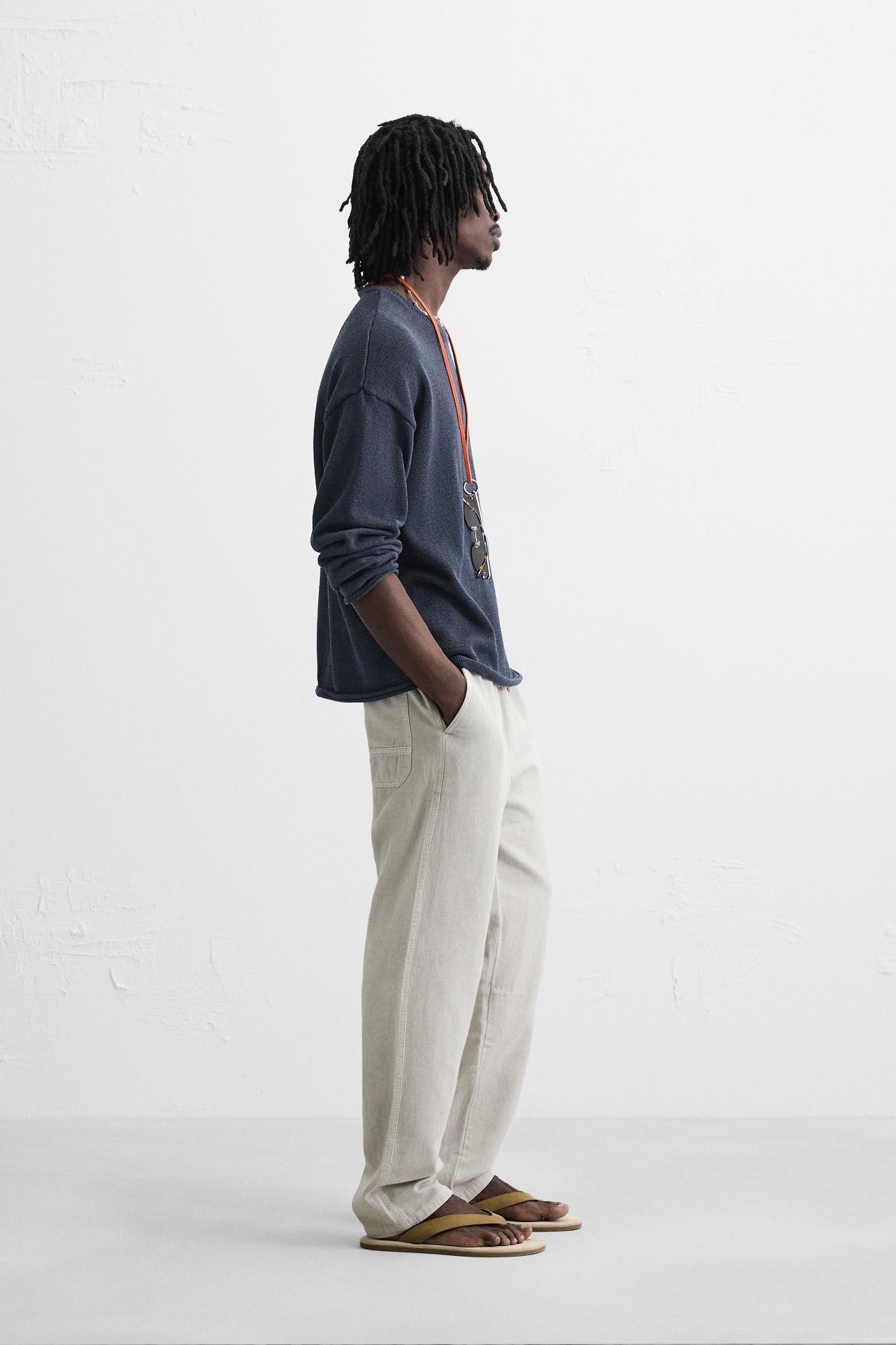 COTTON - LINEN PANTS Product Image