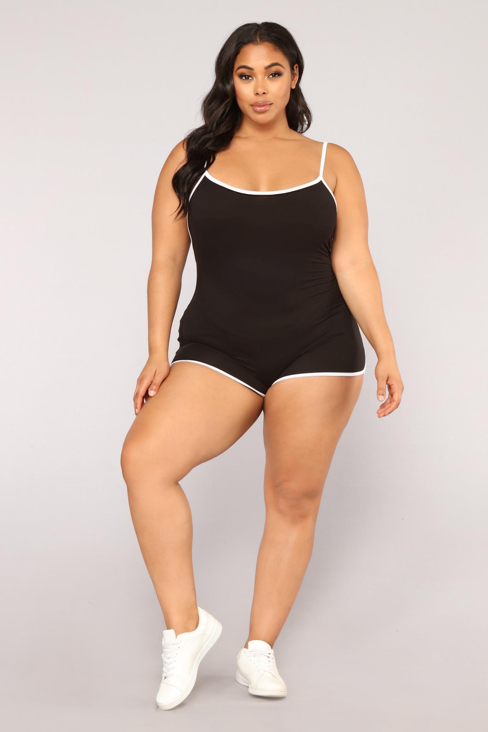 Go The Extra Mile Active Romper - Black Product Image