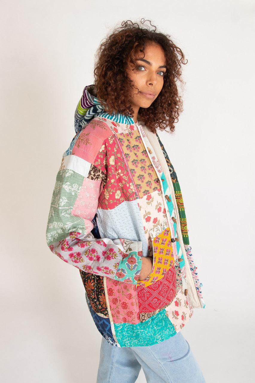 Hooded Patchwork Jacket Product Image