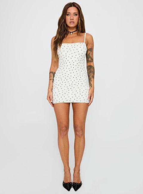 Gradine Mini Dress Polka Dot Product Image