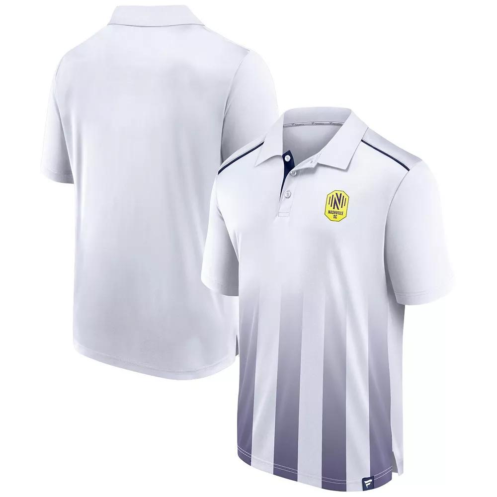 Men's Fanatics Branded White Nashville SC Line Up Fade Polo,  Product Image