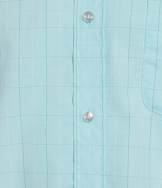 Daniel Cremieux Signature Label Short Sleeve Button Down Poplin Windowpane Woven Shirt Product Image