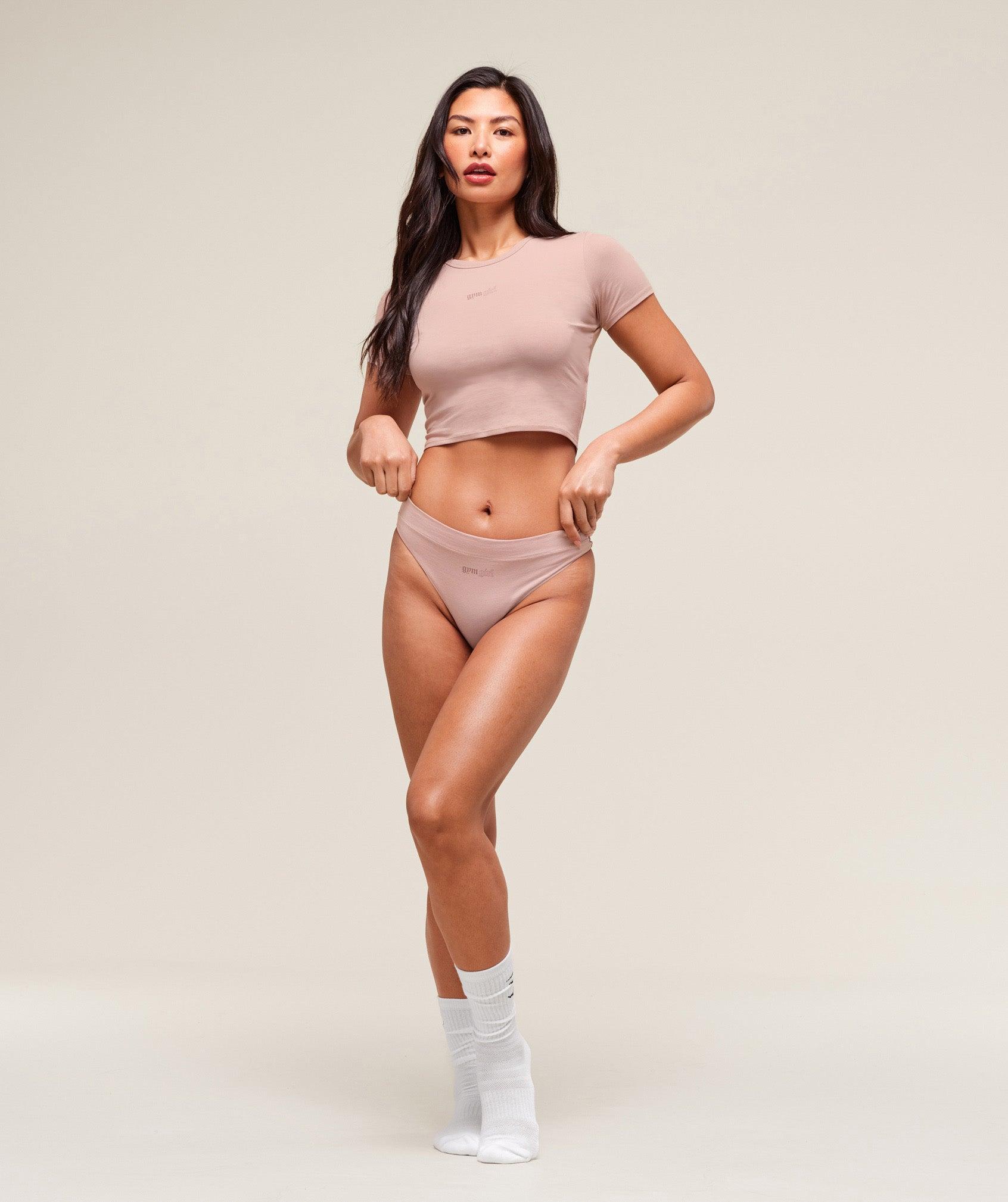 Gymshark Cotton Graphic Midi T-Shirt - Muted Pink Female Product Image