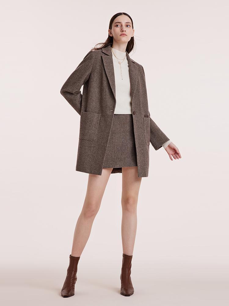 Washable Wool Mid-Length Coat Product Image