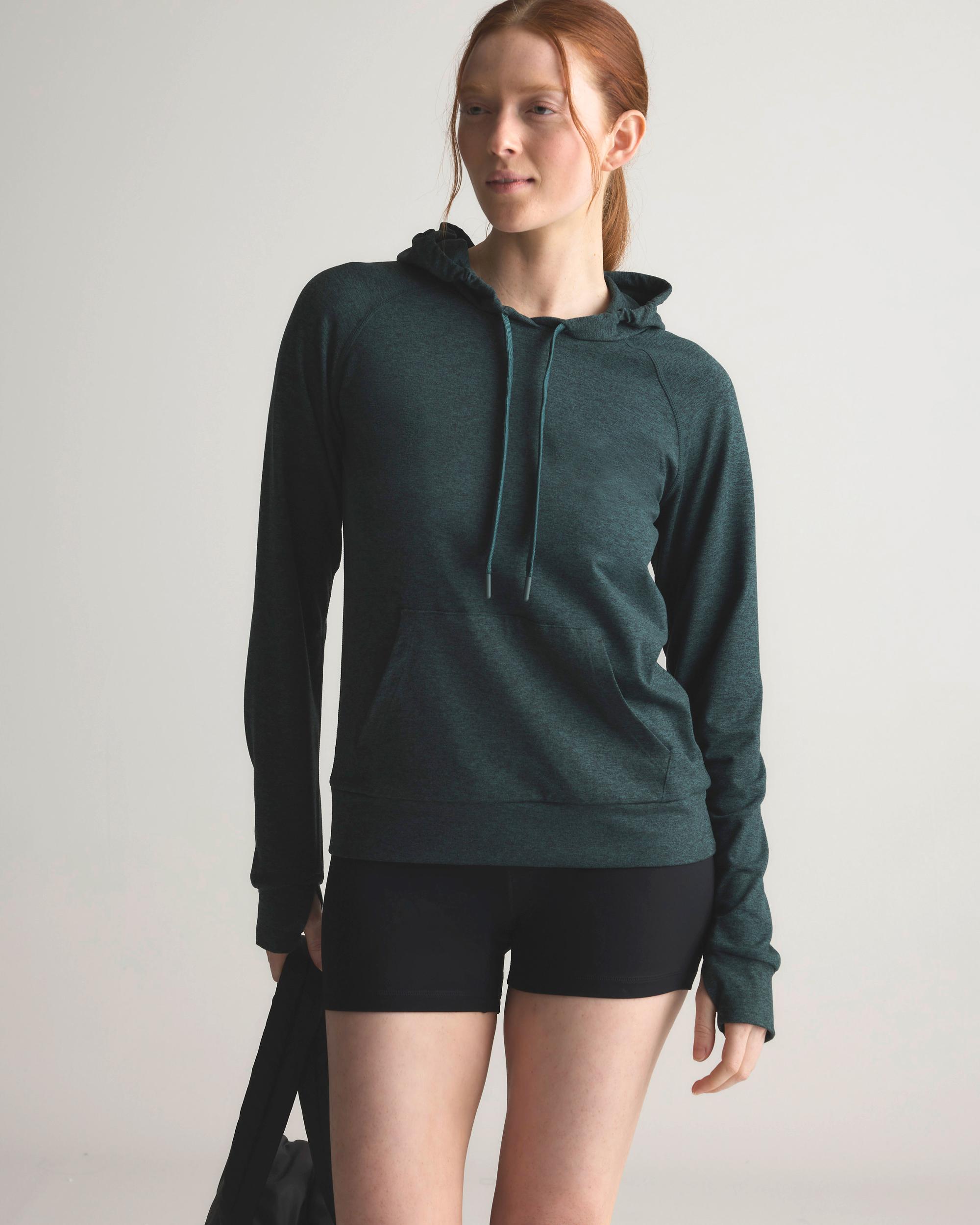Quince | Women's Super Soft Performance Pullover Hoodie Flowknit Activewear, Size XS, Recycled Polyester Product Image
