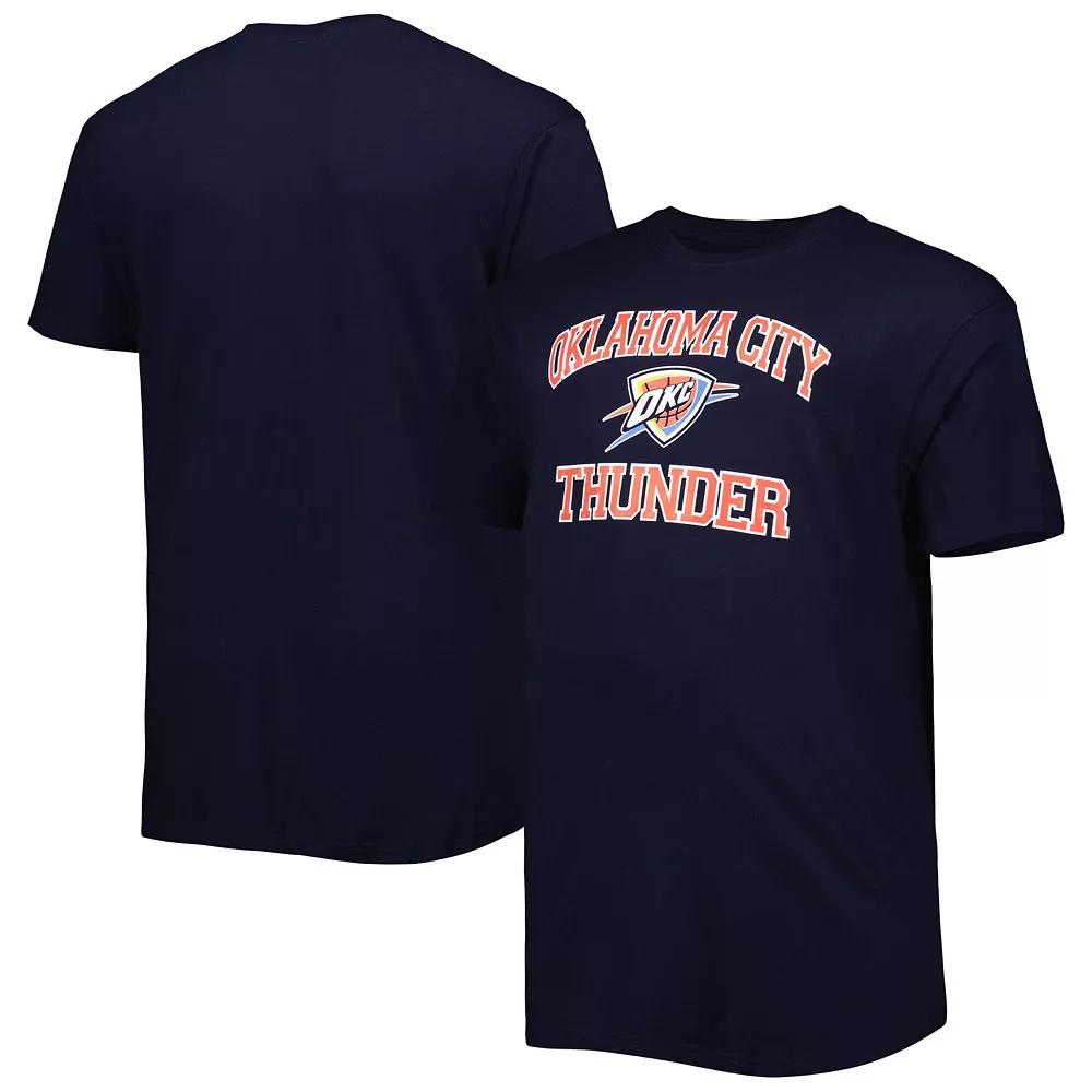 Men's Navy Oklahoma City Thunder Big & Tall Heart & Soul T-Shirt, Size: 2XB, Blue Product Image