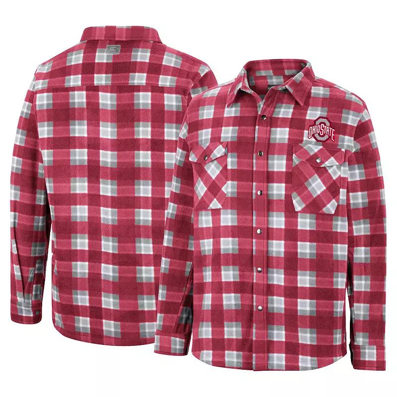 Men's Colosseum Scarlet Ohio State Buckeyes Ellis Full-Snap Jacket, Size: Medium, Red Product Image