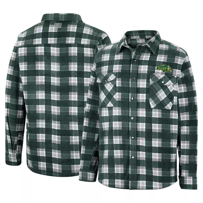 Men's Colosseum Black North Dakota Ellis Full-Snap Jacket, Size: Large, Und Black Product Image