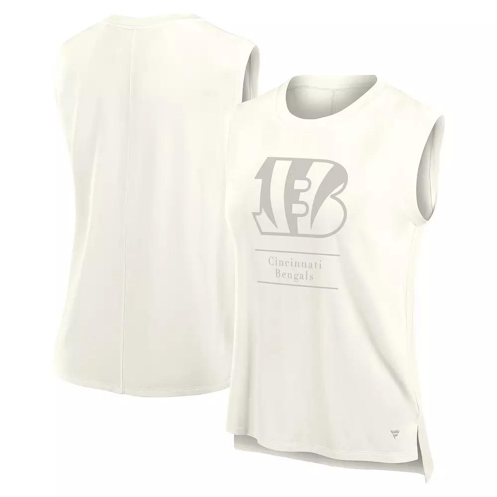 Women's Fanatics Cream Cincinnati Bengals Studio Embrace Tank Top,  Product Image