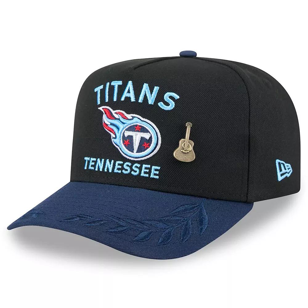 Men's New Era Black/Navy Tennessee Titans 2025 NFL Draft On Stage A-Frame 59FIFTY Fitted Hat,  Product Image