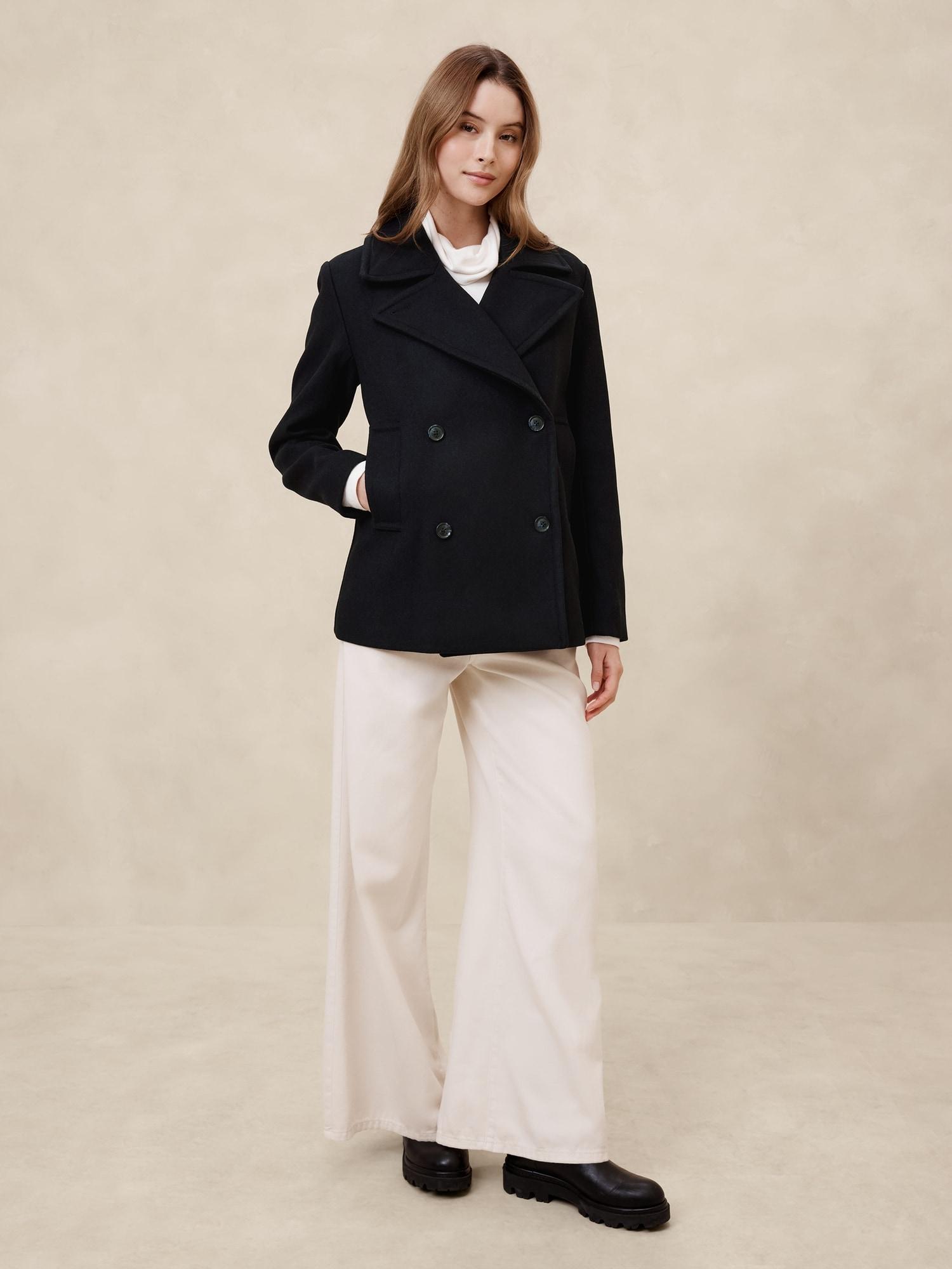 Wool Blend Peacoat Product Image
