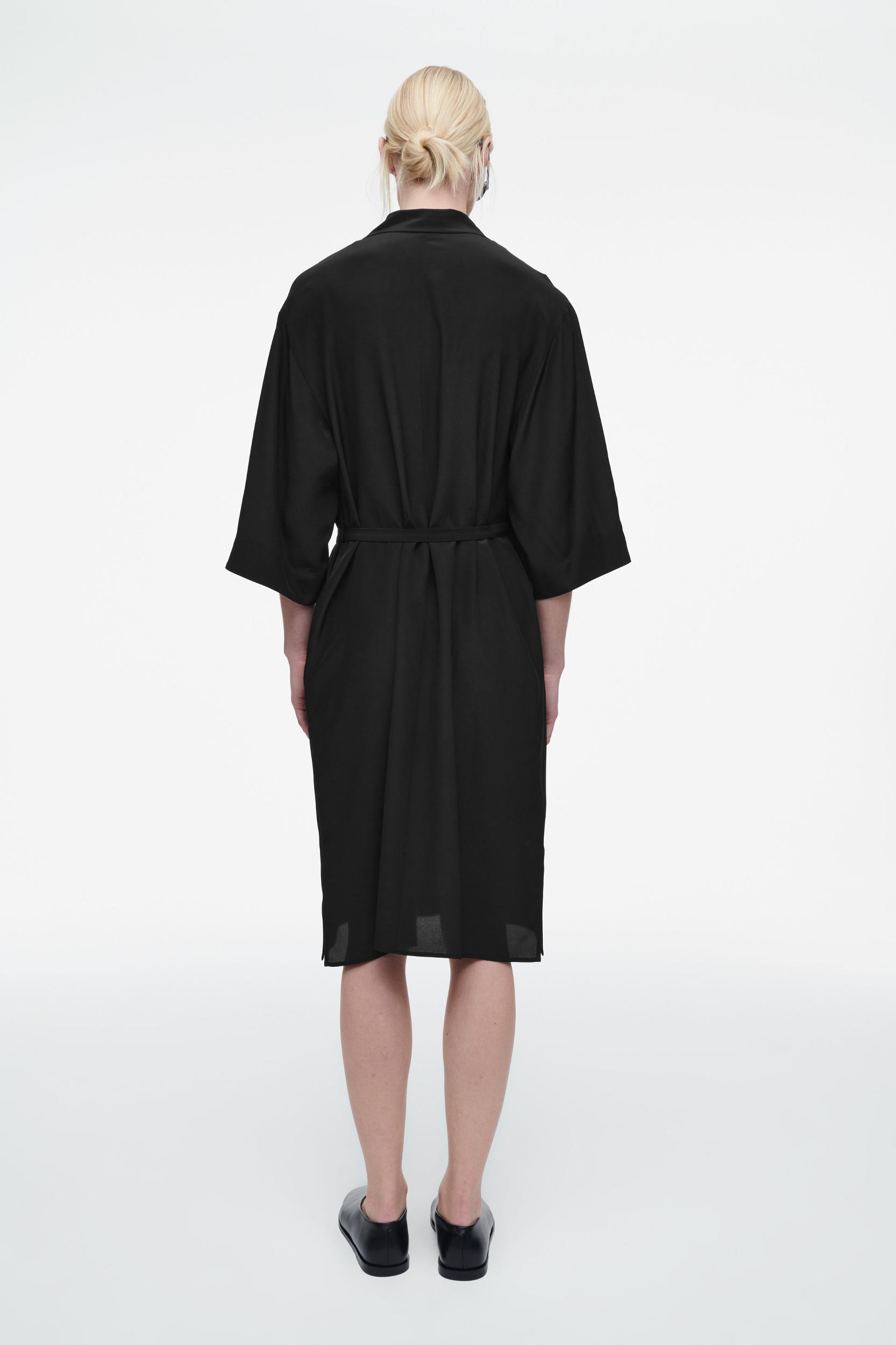 BELTED SILK SHIRT DRESS Product Image