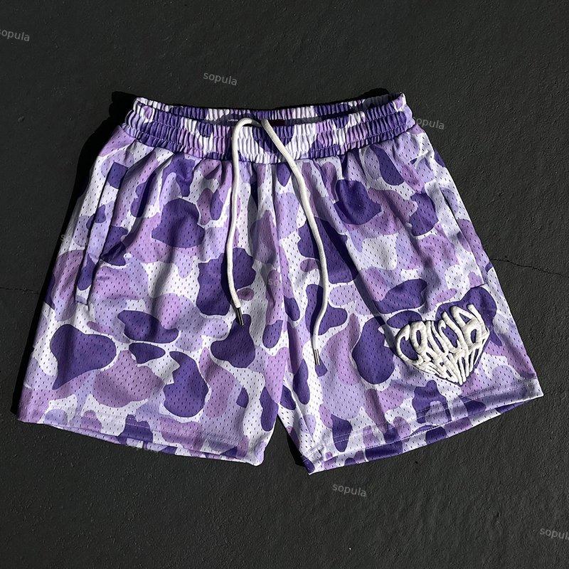 Camo Puff Printed Mesh Shorts Product Image