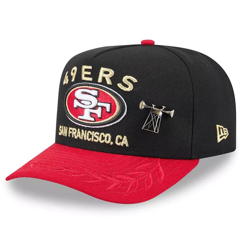 Mens New Era /Scarlet San Francisco 49ers 2025 NFL Draft On Stage A-Frame 59FIFTY Fitted Hat Product Image