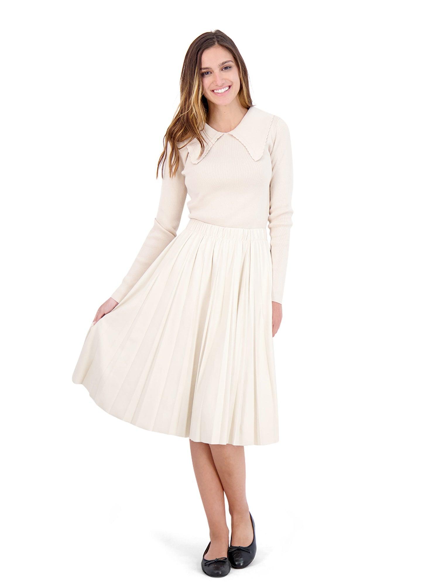 Ginger Knit Collar Top Product Image