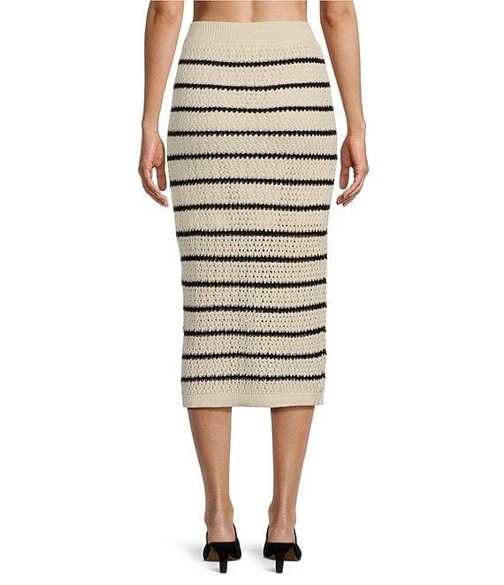 Evolutionary Mid Rise Coordinating Stripe Sweater Skirt Product Image