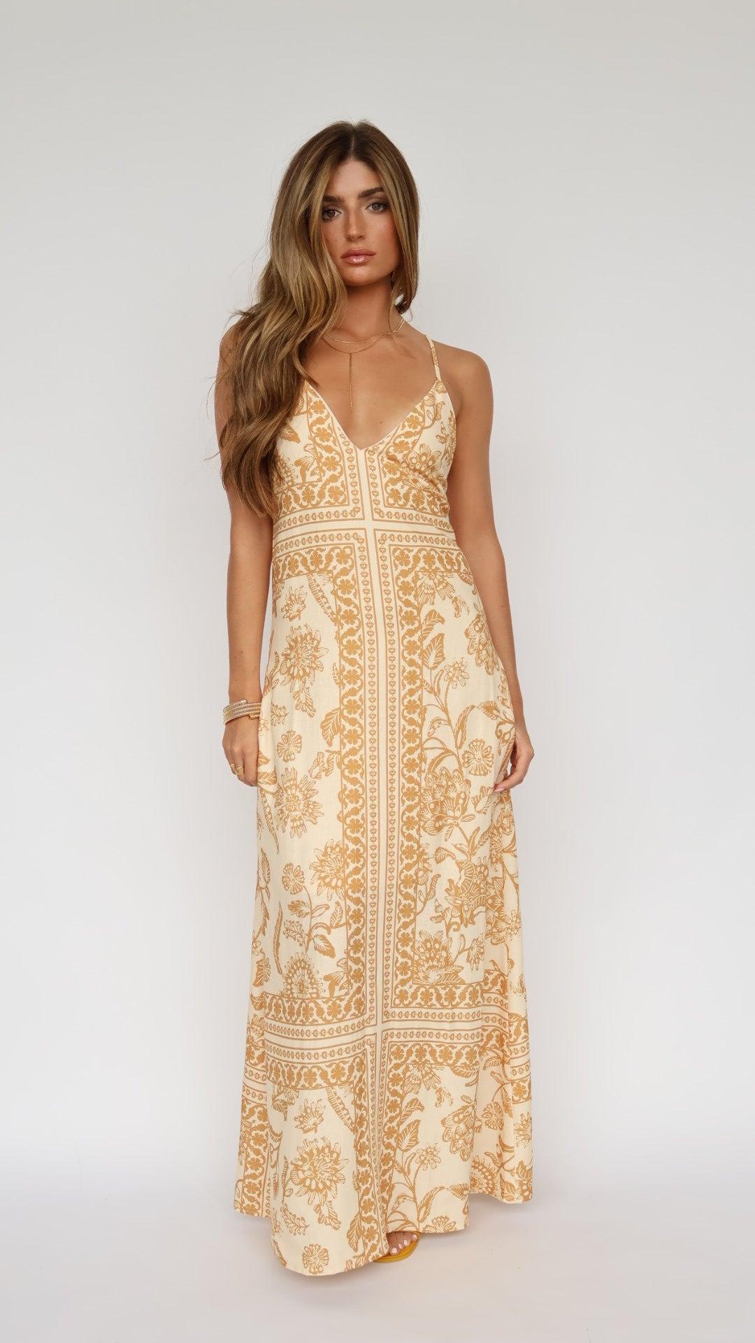 Jules Printed Maxi Dress Product Image