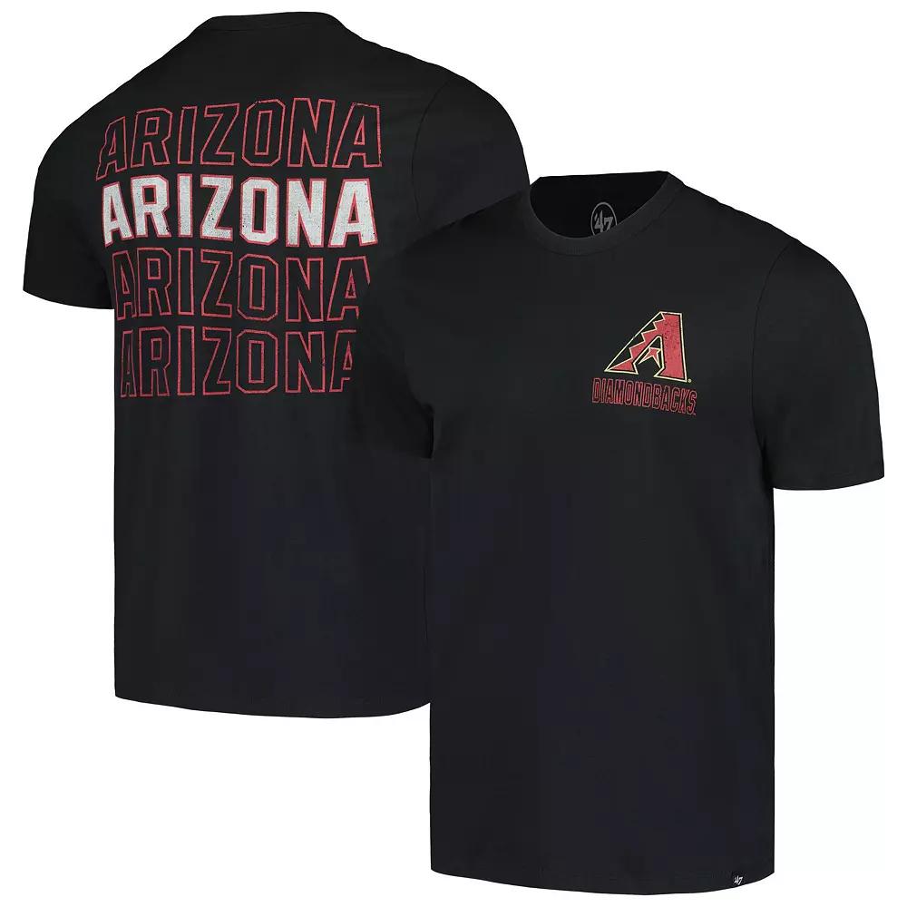 Men's '47 Black Arizona Diamondbacks Hang Back Franklin T-Shirt,  Product Image