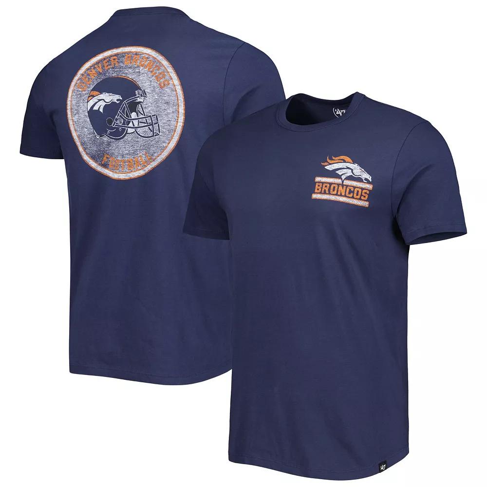 Men's '47 Navy Denver Broncos Open Field Franklin T-Shirt,  Product Image