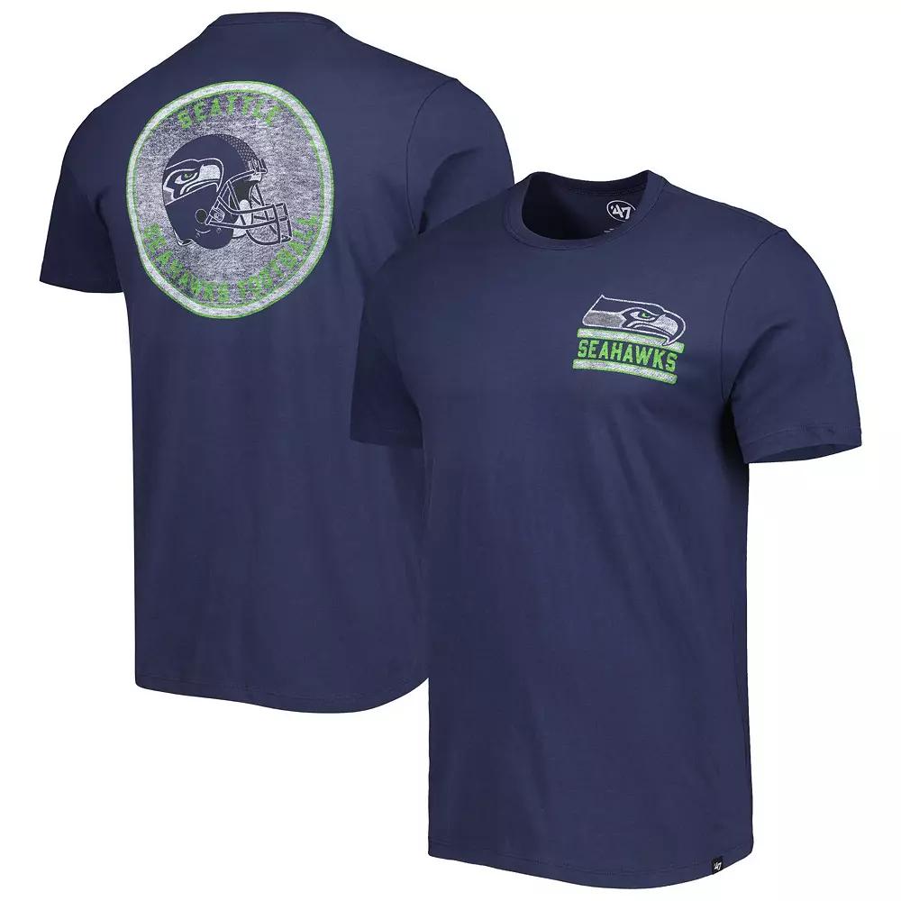 Men's '47 College Navy Seattle Seahawks Open Field Franklin T-Shirt,  Product Image