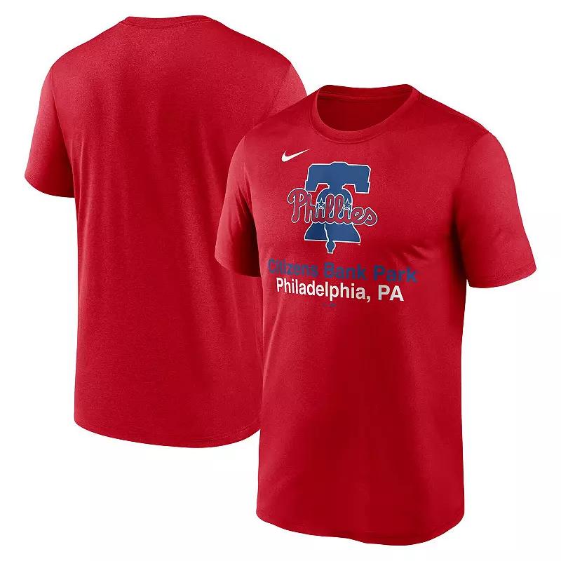 Men's Nike Red Philadelphia Phillies Stadium Legend Performance T-Shirt,  Product Image