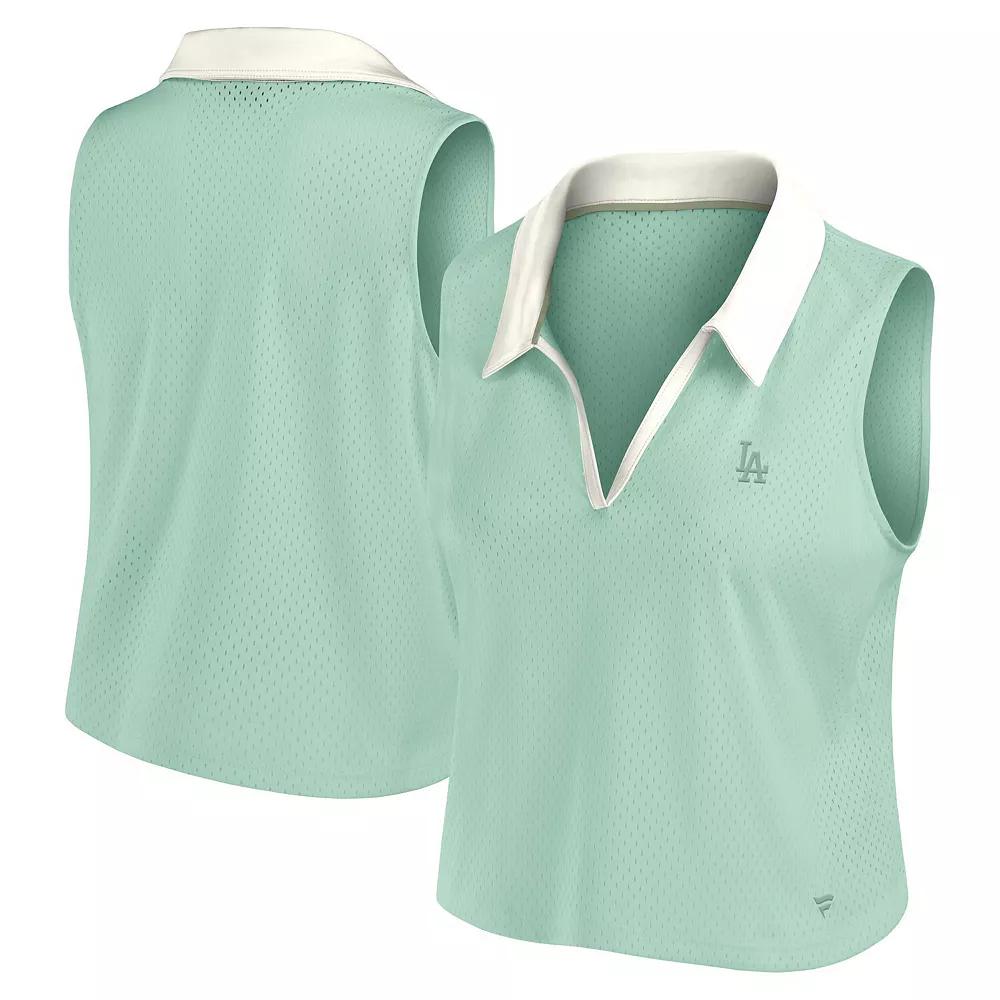 Women's Fanatics Mint Los Angeles Dodgers Studio Wellness V-Neck Tank Top,  Product Image