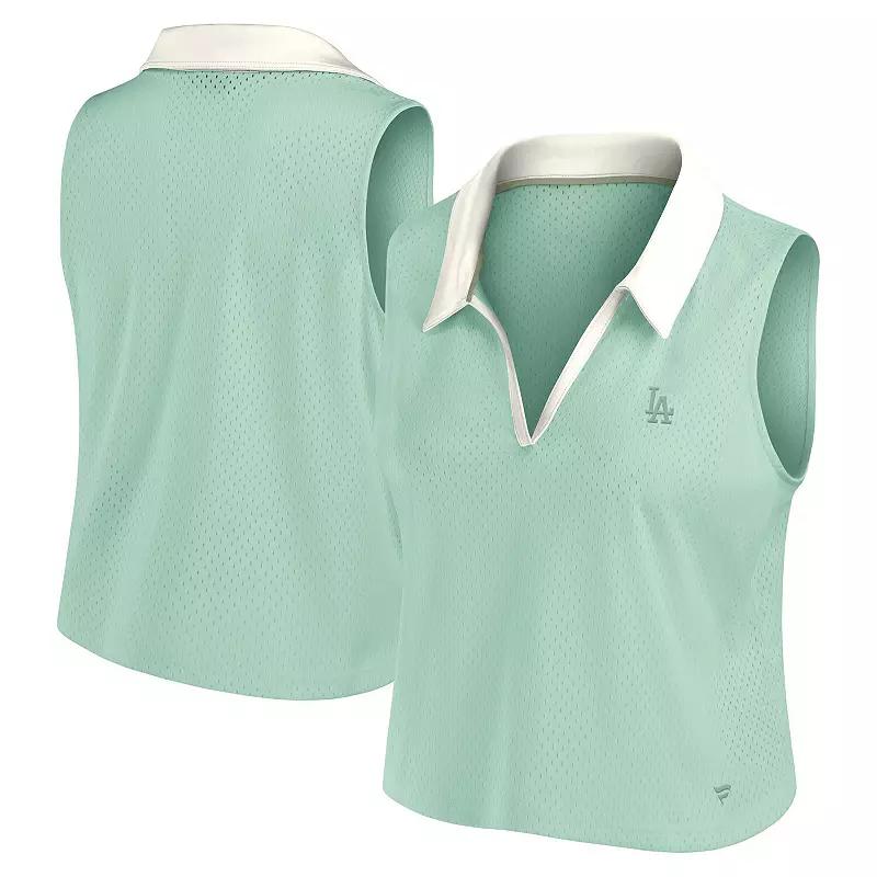 Women's Fanatics Mint Los Angeles Dodgers Studio Wellness V-Neck Tank Top,  Product Image