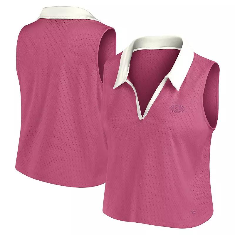 Women's Fanatics Pink Kansas City Chiefs Studio Wellness V-Neck Tank Top, Size: XL Product Image