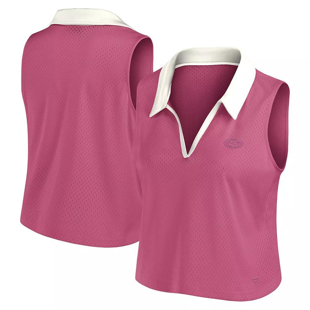 Women's Fanatics Pink Kansas City Chiefs Studio Wellness V-Neck Tank Top, Size: XL Product Image