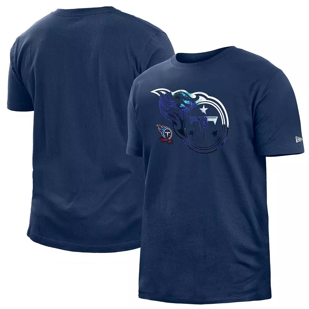 Men's New Era Navy Tennessee Titans 2022 Sideline Ink Dye T-Shirt,  Product Image
