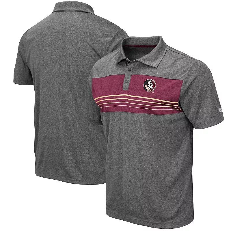 Men's Colosseum Heathered Charcoal Iowa State Cyclones Smithers Polo,  Product Image