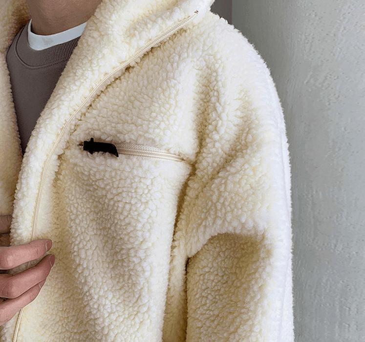 No. 3562 WOOLEN FLEECE ZIP-UP HOODED JK Product Image