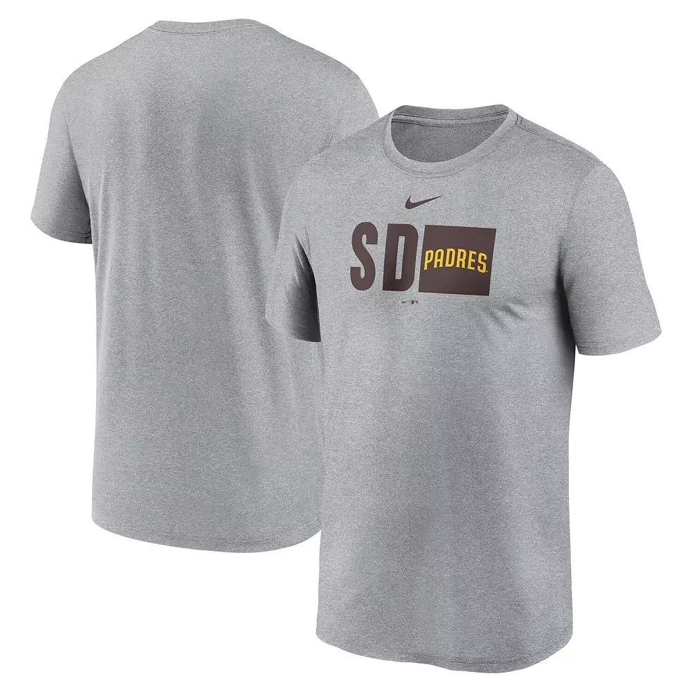 Men's Nike Heather Gray San Diego Padres Tricode Legend Performance T-Shirt,  Product Image