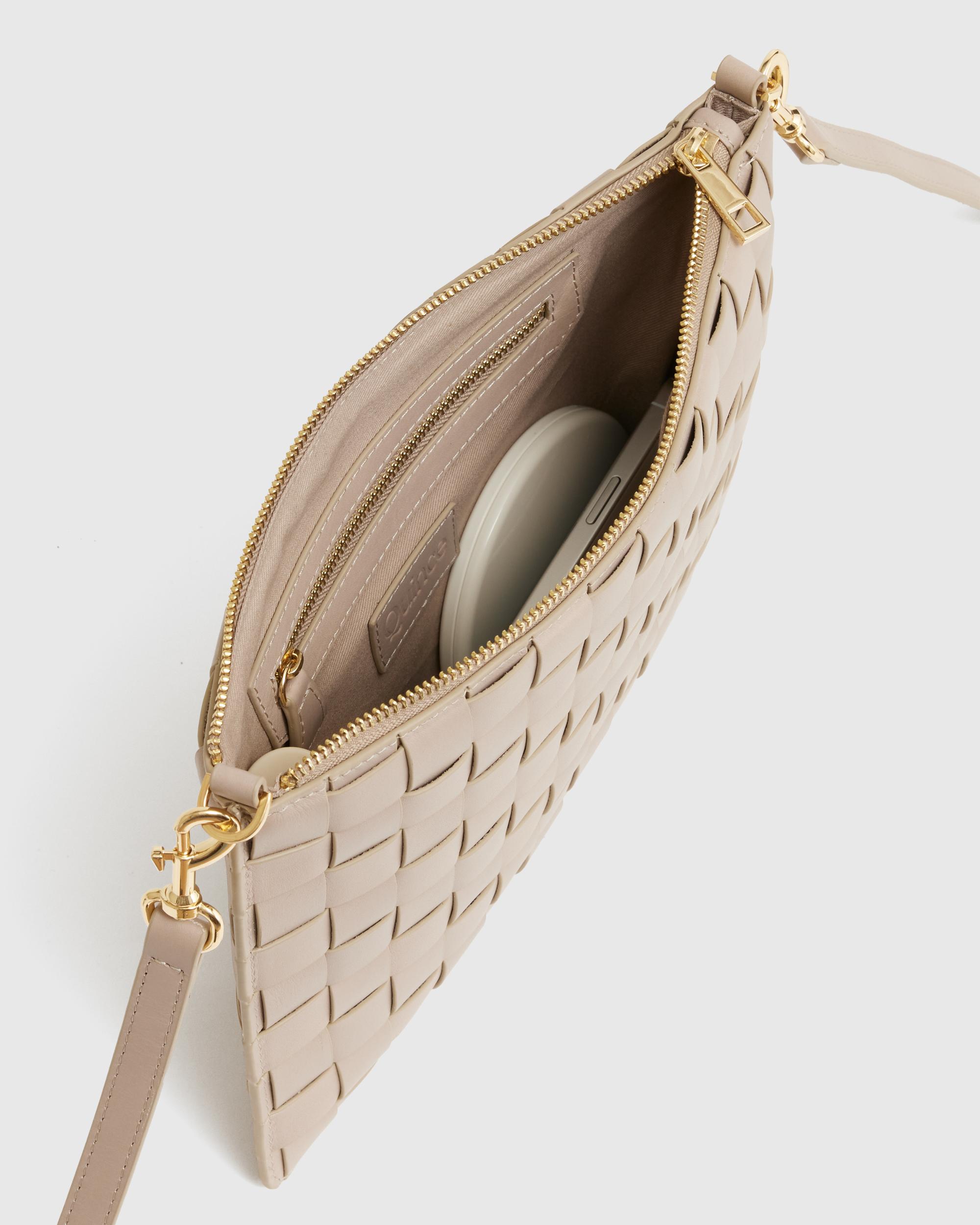 Quince | Women's Italian Leather Handwoven Convertible Crossbody Product Image