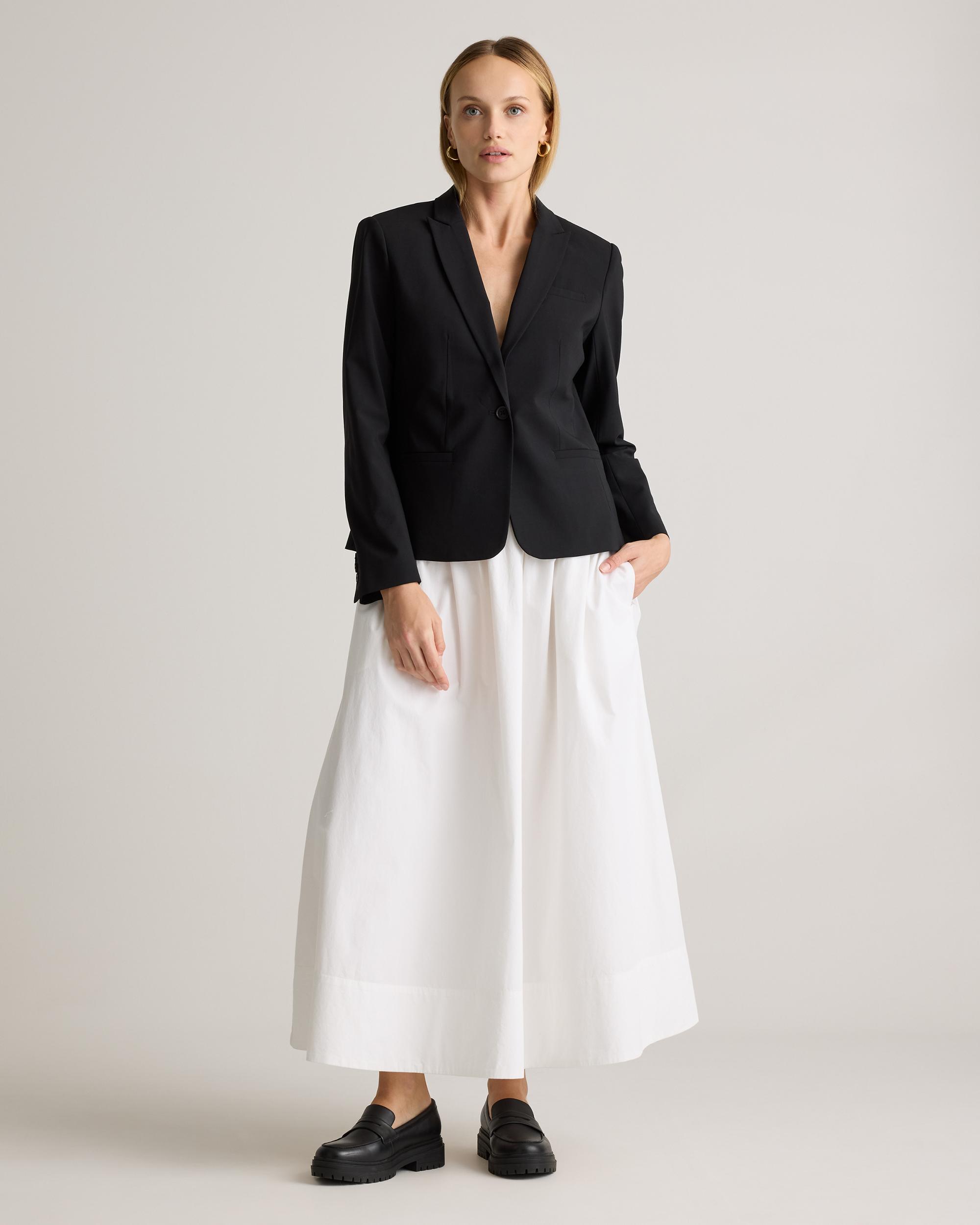 Quince | Women's Poplin A-line Maxi Skirt Organic Cotton Product Image
