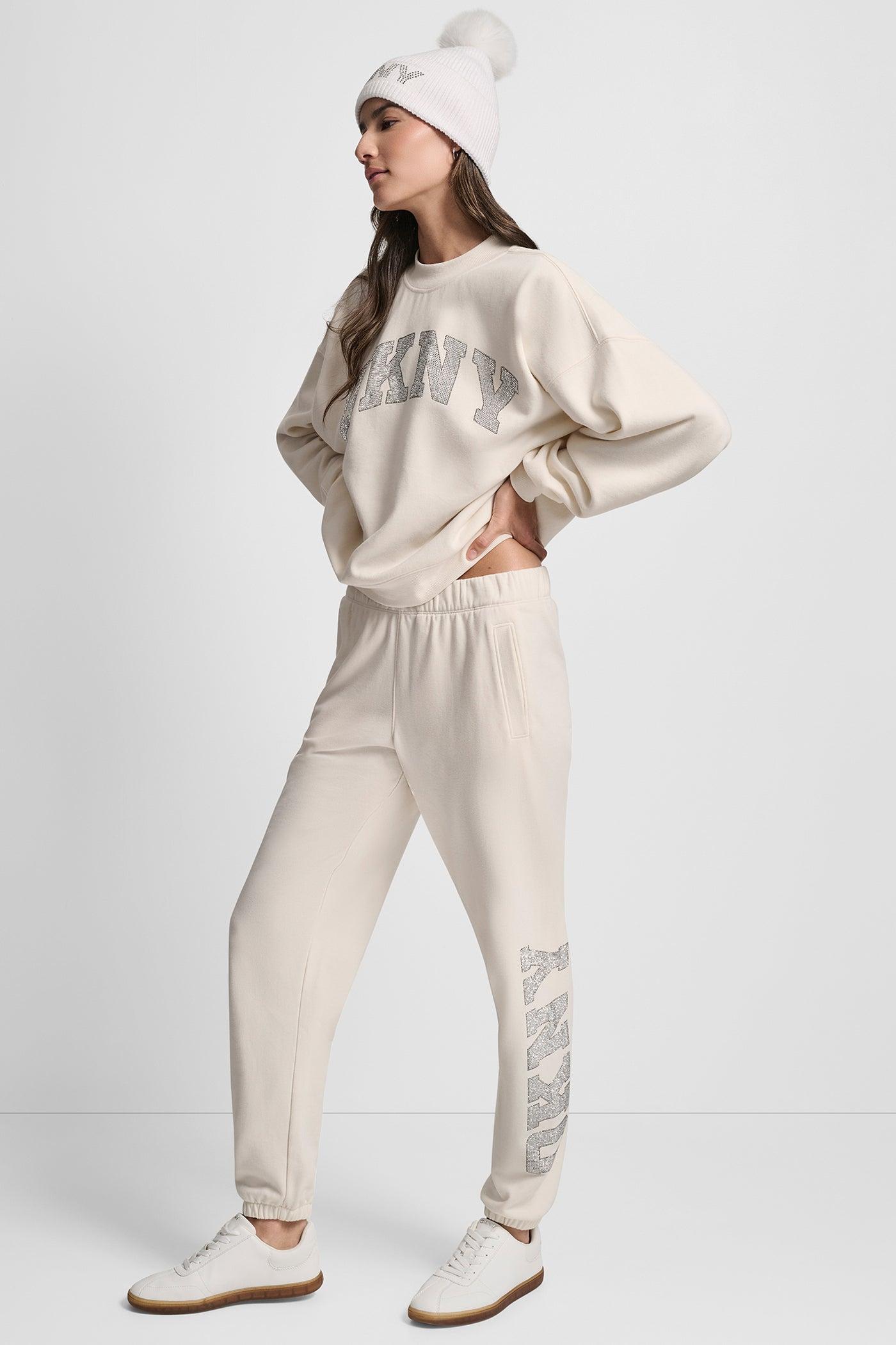 EXPLODED RHINESTONE VARISTY LOGO HIGH RISE RELAXED Product Image