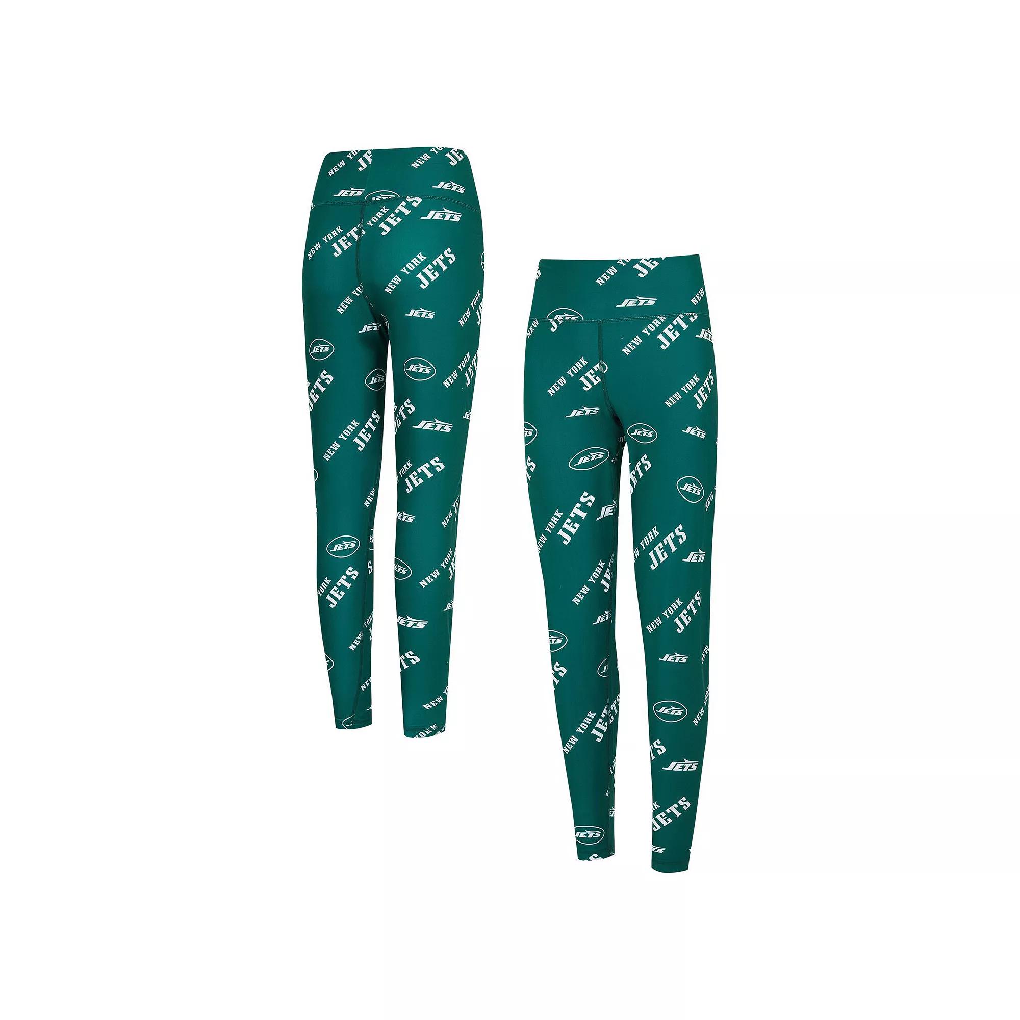 Women's Concepts Sport Green New York Jets Breakthrough Allover Print Knit Leggings,  Product Image