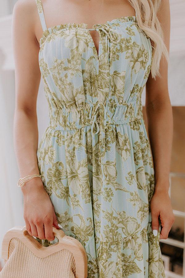 Simply Serene Floral Midi Dress Product Image