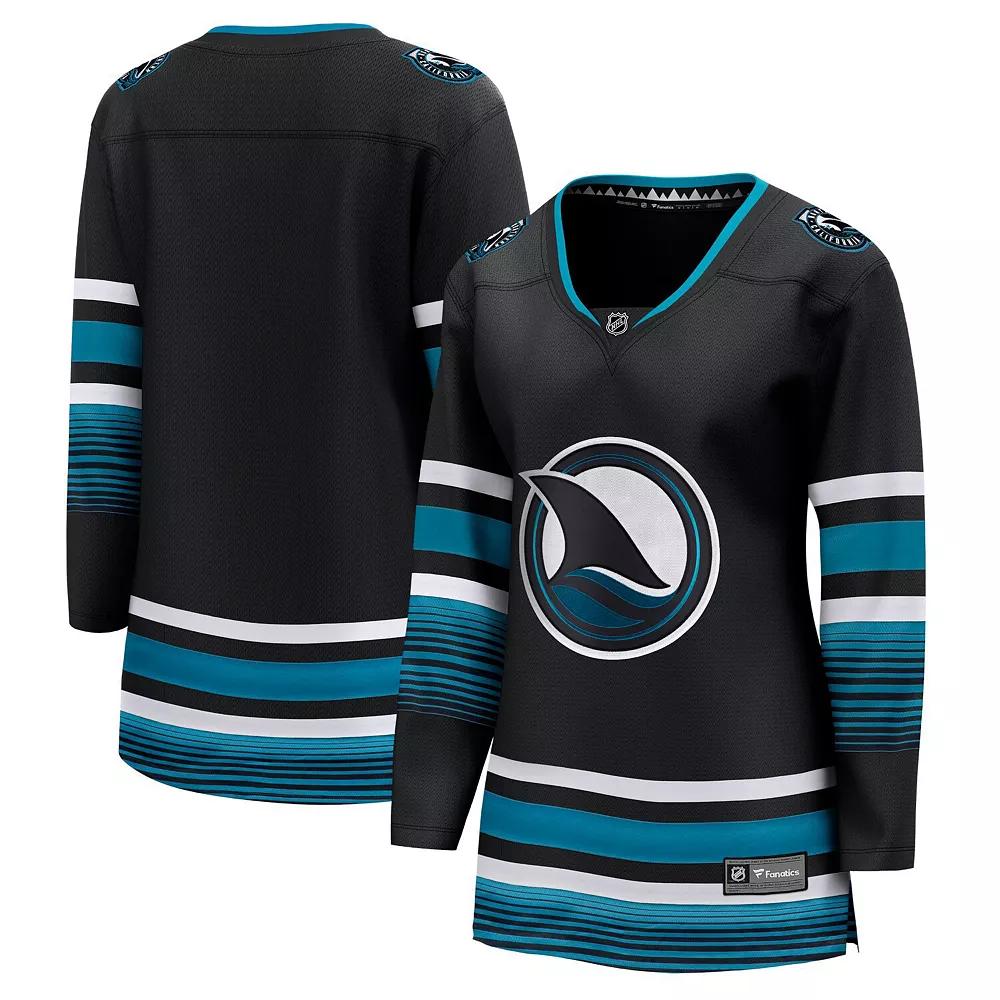 Women's Fanatics Branded Black San Jose Sharks Alternate Premier Breakaway Jersey,  Product Image
