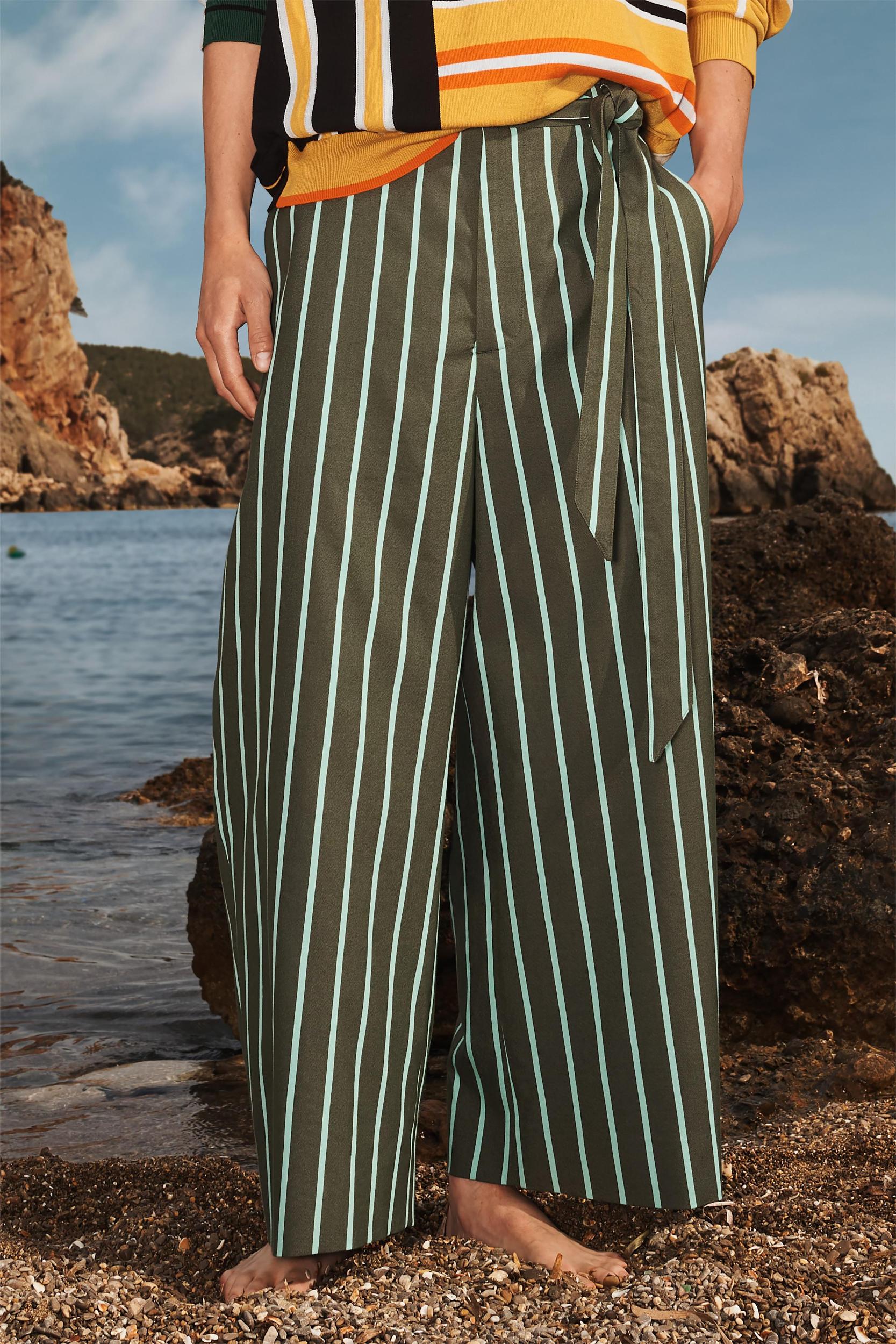 LIMITED EDITION STRIPED WIDE FIT PANTS Product Image