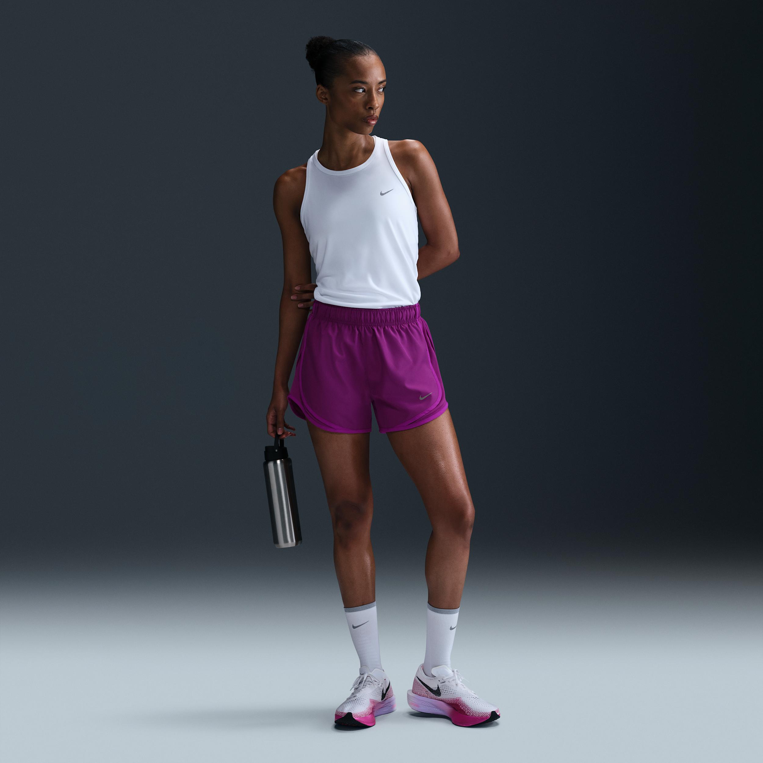 Nike Womens Tempo Dri-FIT Mid-Rise Brief-Lined Running Shorts | HM6096-505 Product Image