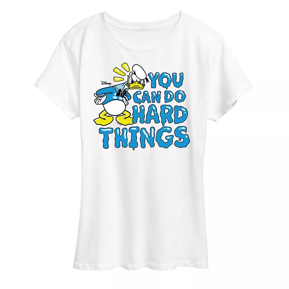 Disney's Donald Duck Women's You Can Do Hard Things Graphic Tee,  Product Image