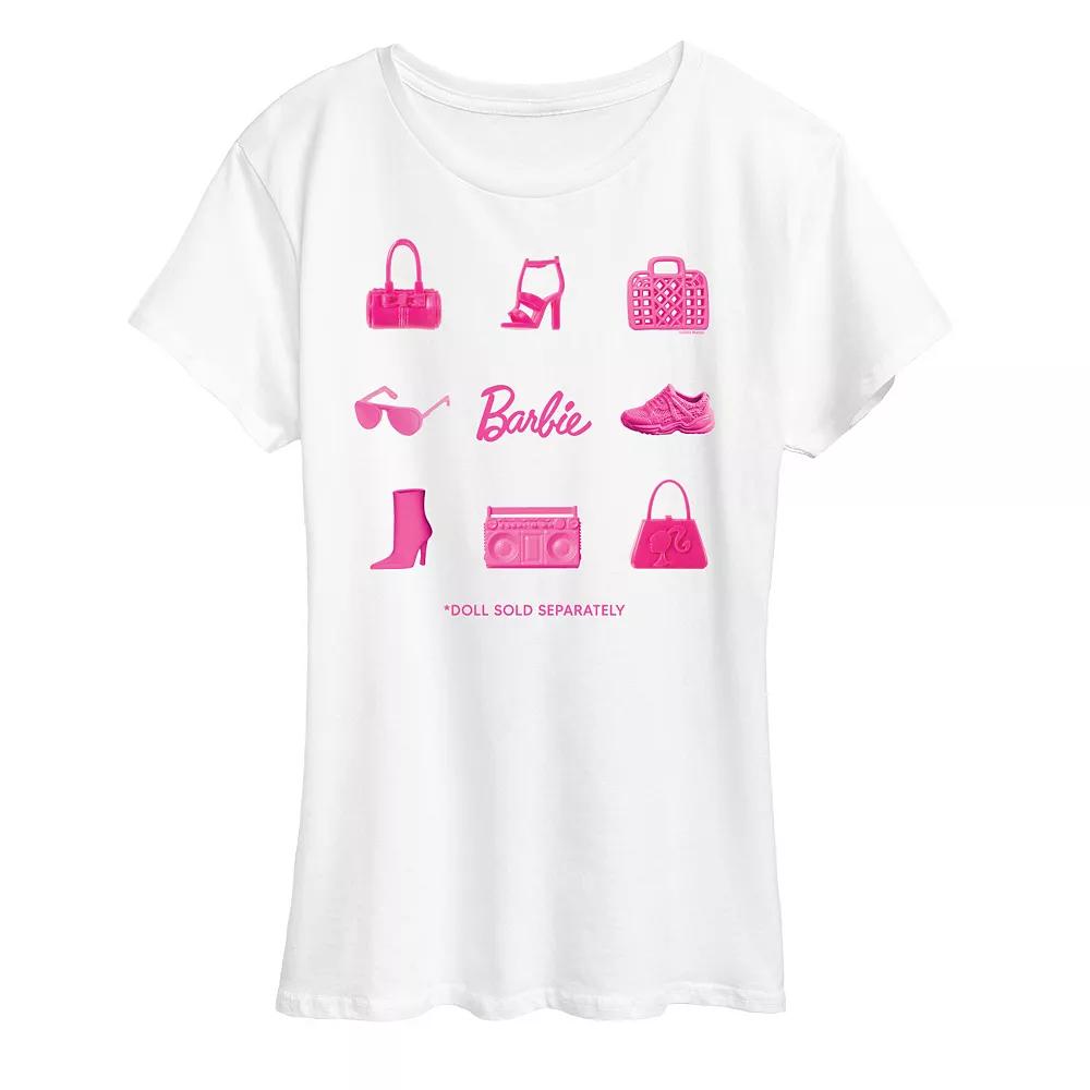 Women's Barbie Doll Grid Graphic Tee, Girl's,  Product Image
