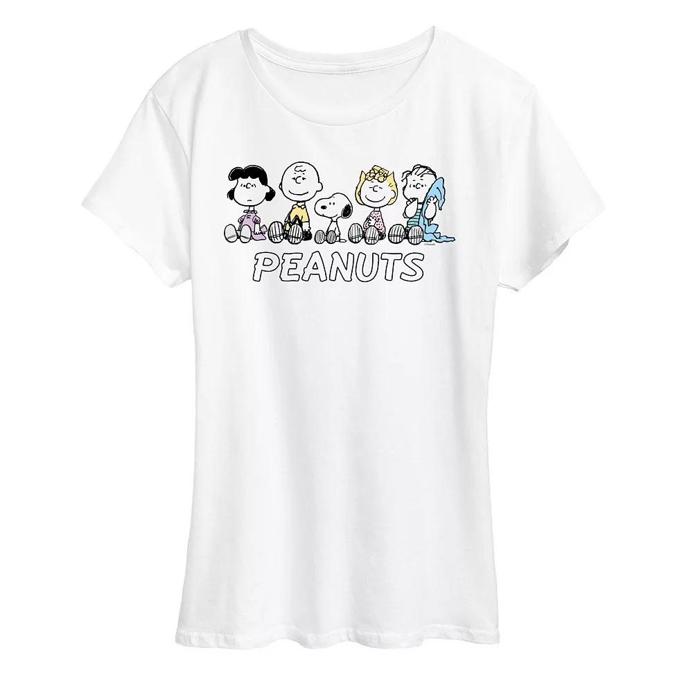 Women's Peanuts Pastel Group Graphic Tee, Girl's,  Product Image