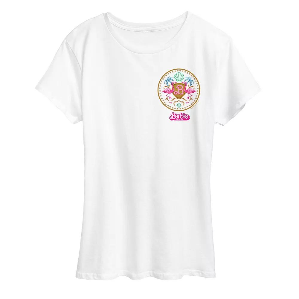 Plus Size Barbie The Movie Crest Graphic Tee, Womens Product Image
