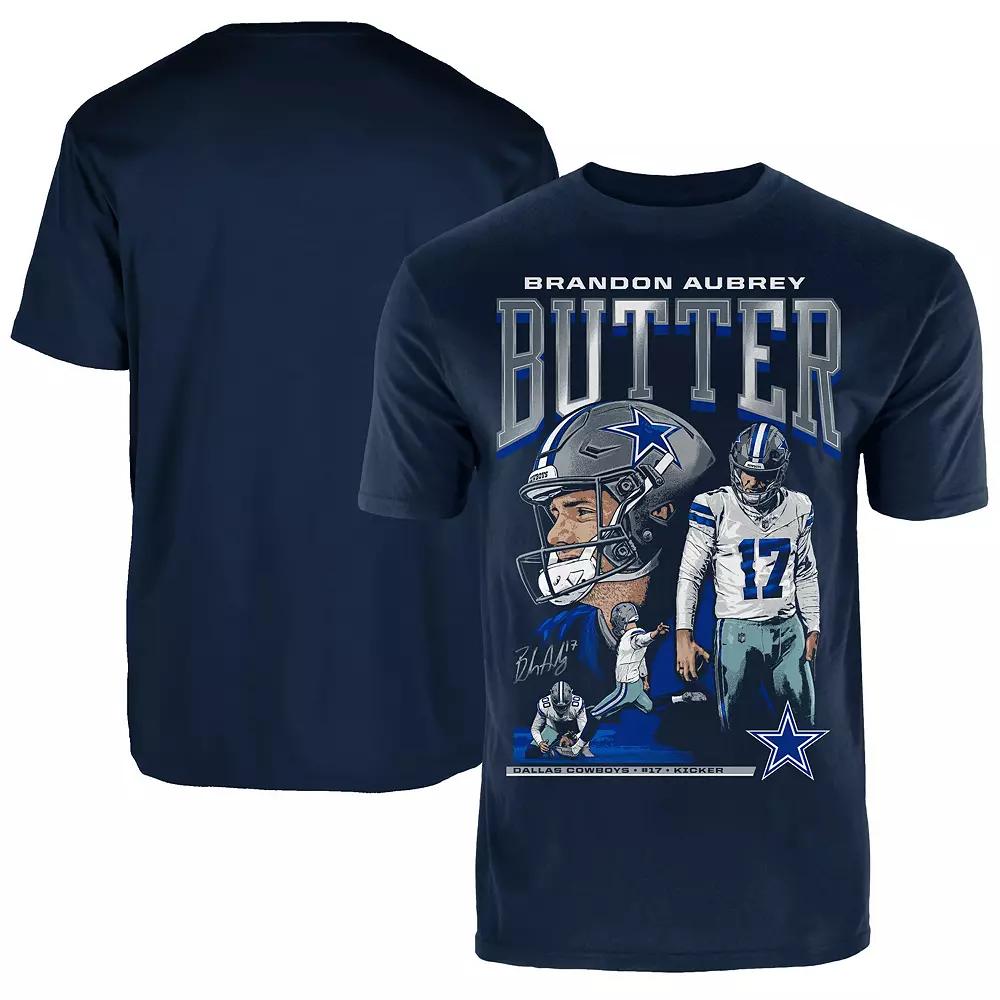 Men's Fanatics Brandon Aubrey Navy Dallas Cowboys Graphic T-Shirt,  Product Image